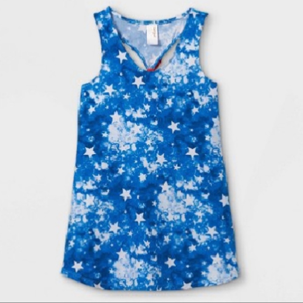 Cat & Jack Girls' Stars & Tie-Dye Racerback Cover Up Dress